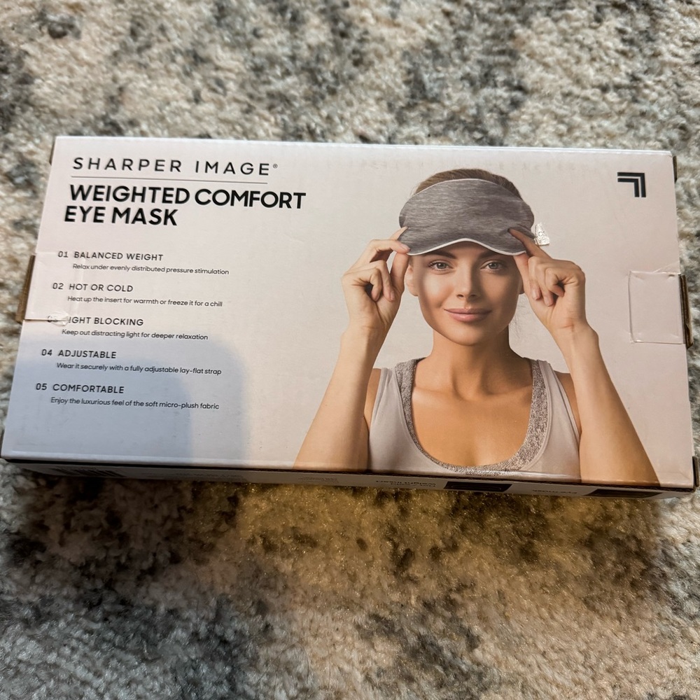 BRAND NEW IN BOX Sharper Image Weighted Eye Mask